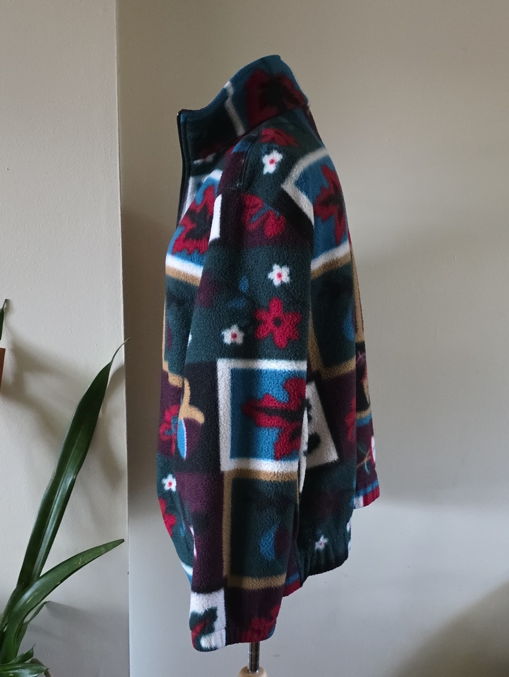 Vintage TanJay Fleece Zip Up Jacket/Sweater - Fall Theme - L - Picture 15 of 16